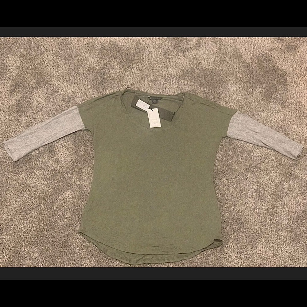 Armani Exchange Artichoke Green/Grey Sleeve shirt